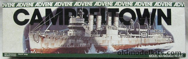 Revell 1/240 HMS Campbeltown (USS Buchanan) Destroyer, 2502 plastic model kit